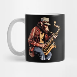 Monkey Playing Saxophone Mug